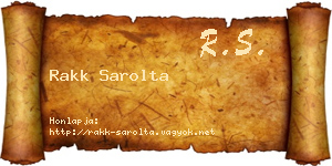 Rakk Sarolta névjegykártya