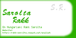 sarolta rakk business card